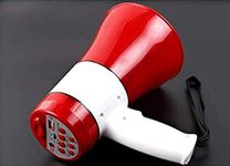 hitone boss 30 Watts Handheld Megaphone with Recorder USB and Memory Card Input for Announcing; Talk; Record; Play; Siren; Music with Battery and Charger