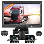 Reversing Camera Kit for Van, 2pcs Backup Cameras Waterproof Night Vision with 7 inch Monitor +66ft 4 PIN Car Rear View Camera Cable for Bus Truck Trailer RV Campers Motor Home