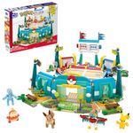 MEGA Pokémon Building Toys Set Training Stadium with 1101 Pieces, 5 Poseable Characters and Battle Play, for Kids, HWR82