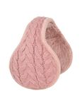 Surblue Unisex Warm Knit Cashmere Winter Pure Color Earmuffs with Fur Earwarmer, Adjustable Wrap,Pink,Large