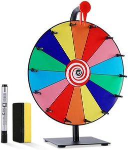 Bollmisde 12 Inch Spinning Wheel for Prizes, 14 Slots Prize Wheel with Stand, Customizable Spinner Game for Classroom, Carnival, and Office Events