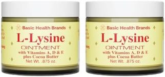 Basic Brands - L-Lysine Ointment - 0.875 oz - Lysine Cold Sore Treatment and Blister Relief - Soothes Chapped Lips and Dry Skin – 2-Pack