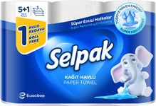 SELPAK Paper Towel Tissue Kitchen Roll 3ply 5+1 Rolls FREE On Pack Promo