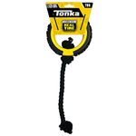 Tonka Mega Tread Rope Tug Dog Toy, Lightweight, Durable and Water Resistant, 15 Inches, for Medium/Large Breeds, Single Unit, Yellow/Black