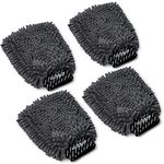 ShineXPro Chenille Microfiber Wash Mitt - Ultra Soft, Extra Plush, Dual Sided, Scratch Free and Super Absorbent Car Duster Gloves - Premium Car and Bike Washing Accessories (Pack of 4)