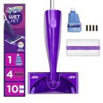 Swiffer WetJet Spray Mop Kit : Includes 1 Floor Mop, 1 Bottle of Floor Cleaner Solution, 6 Heavy Duty Swiffer WetJet Refill Pads, 4 Mop Pad Refills, 4 Batteries