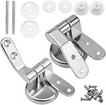 Tibapla Toilet Seat Hinges Fittings, Chrome Zinc Alloy Finished Toilet Seat Fittings and Fixtures Perfect for Most Wooden Resin MDF Toilet Seats