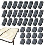 Plastic Bed Slat Caps 36 PCS, Side and Center Bed Slat Holders Replacement Kit, 12 PCS Bad Slat Centre Caps Holder 24 PCS Side Slat Bracket Suitable for Single Double Size Beds(55MM X 10MM), Black