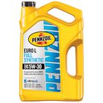 Pennzoil Euro L Full Synthetic 5W-30 Diesel Engine Oil, 5 Quart