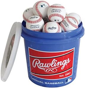 Rawlings | GAME USE Baseballs | Youth/12U | Game/Practice Use | Bucket , 28 oz, white, 24 Count(Pack of 1)