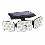 WIDEWINGS Outdoor Solar Light, Solar Light with Motion Sensor Ip65 Waterproof 138 Led Outdoor Solar Floodlight 3 Heads for Garden (1)