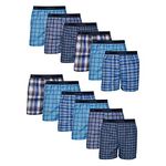 Hanes Mens Tagless Boxer with Exposed Waistband Multi-Packs, 12 Pack - Assorted, X-Large