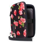 USA Gear Portable WiFi Hotspot for Travel Carrying Case with Wrist Strap - Compatible with 4G LTE Wi-Fi Mobile Hotspots from Verizon, Huawei, Velocity, Skyroam Solis, GlocalMe, Netgear - Floral