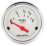 Auto Meter 1316 Arctic White Fuel Level Gauge