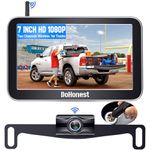 DoHonest Wireless Backup Camera 7-Inch: Plug and Play Easy to Install Truck Car Monitor Kit HD 1080P Bluetooth Reverse Cam for Pickup Camper Van Stable Signal 2 Channel Night vision Auto-Switching V29