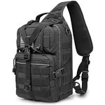 G4Free Small Tactical Sling Bag Military Shoulder Backpack Outdoor Assault Rucksack One Strap Molle Chest Pack for Camping Hiking Trekking