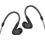 Sennheiser Consumer Audio IE 200 in-Ear Audiophile Headphones - TrueResponse Transducers for Neutral Sound, Impactful Bass, Detachable Braided Cable with Flexible Ear Hooks - Black