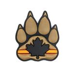 PVC Morale Patch - Canadian K9 - Thin Orange Line 2"x2.5" - Supporting Search & Rescue