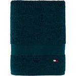 Tommy Hilfiger Solid Color Bath Towel 1 Piece - 30 X 54 Inches, 100% Cotton 574 GSM (Dark Green)