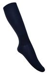 WB SOCKS Cotton Anti-Dvt Flight Socks Navy Blue Uk Shoe Size 6-9