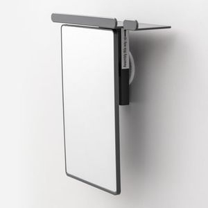 TAILI Shower Mirror Fogless for Shaving with Razor Holder, Anti-Fog with Powerful Suction Wall Mounted for Bathroom, Makeup Shave Mirror for Men & Women, Shatterproof & Removable, Grey