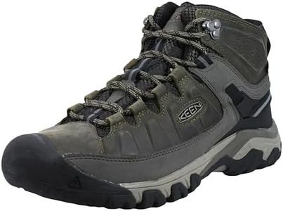 KEEN Men's, Targhee III Waterproof Mid Hiking Boots, Dark Olive/Brindle, 9 Wide