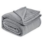 Bedsure Fleece Blanket Queen Size Grey Lightweight Super Soft Cozy Luxury Bed Blanket Microfiber