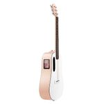 LAVA ME Play Electric Acoustic Guitars with Ideal Gig Bag, Carbon Fibre Smart Guitar (36 Inch Light Peach and Frost White)