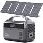 DaranEner Portable Power Station with 40W Solar Panel, 300W (600W Surge) 192Wh LiFePO4 Battery Solar Generator, 60W PD Fast Charge Battery Backup for Outdoor Camping, CPAP, RV, Emergency