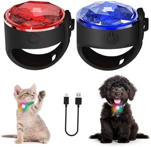 Yesbular 2-Pack Dog Lights for Night Walking Clip On, 3 Modes Rechargeable Dog Collar Light, 100% Waterproof Dog Light Up Collar. Best Dog Walking Light for Dogs/Cats