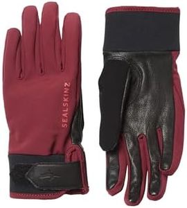 SEALSKINZ Women's Waterproof All Weather Insulated Glove, Red/Black, Medium