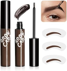 Stevenlay Brow Tattoo Peel Off Tint - Eyebrow Gel Tint with Eyebrow Stencils, Brow Gel Eyebrow Tattoos Long-Lasting Makeup, Waterproof Eye Brow Pencils for Women Create Full Voluminous Brows