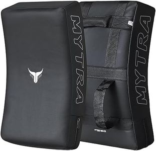 Mytra Fusion Kick Shield Curved MMA Strike Shield Muay Thai Training Strike pad Kicking Striking Shield Focus for Kickboxing Taekwondo & Martial Arts x 1 Single Unit (Black)