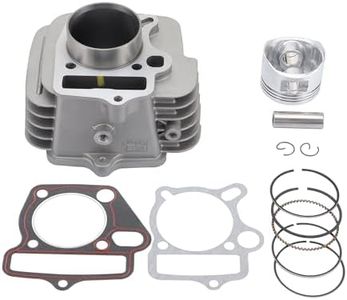 GOOFIT 52.4mm Engine Aluminum Cylinder Big Bore with Piston Kit and Gaskets Replacement for Lifan 125cc LF125 Horizontal Engines Dirt Pit Bike ATV