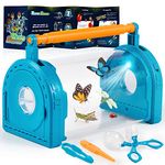 Bug Catcher Kit for Kids - Light Up Critter Habitat Box for Indoor/Outdoor Insect Collecting - Includes Bug Tong, Tweezer, Activity Booklet, and Pipette - Gift for Boys and Girls