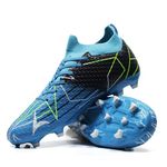 TRACER Football Shoes for Men's Stylish & Comfortable, Lightweight & Breathable, Lace Up Closure, TPU Sole, Shoe for Football Playground (Blue- 9)