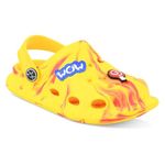 SMARTOTS Comfortable Lollipop Kids Sandals for Boys & Girls, Yellow Kids Flip Flops with Sling Back Closure, Size-6C