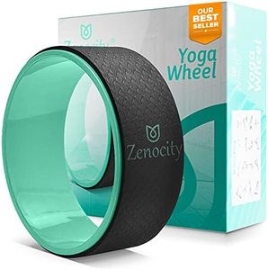 Yoga Wheel 13 '' - Yoga Back Roller - Yoga Wheel for Stretching and Back Pain Relief - Back Stretcher - Foam Roller - Best Balance Accessory for Stretching - Thick Padding for Comfort - Improve Flexibility (Single)