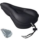 Zacro Bike Seat Cushion Cover - Gel Padded Bike Seat Cover for Men Women Comfort, Extra Soft Exercise Bicycle Seat Compatible with Peloton, Outdoor & Indoor