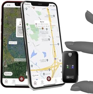 SafeTag Mini – Rechargeable Mini GPS Tracker, Car, Van, Motorbike, Caravan etc. 34-195 Countries, 2-6 Day Battery, Real Time Tracking + Notifications, 7 Day Free Trial+SIM Included, UK Company