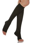 Relaxsan Basic 950A (1 Pair - Black 4/XL) - open-toe firm support knee high socks 20-30 mmHg