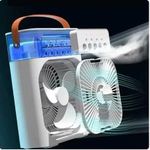 AquaChill Flex Portable Air Cooler Fan with USB Charging, 3-Speed Settings, Water Tank, Personal Space/Office/StudyTable/Home/Kitchen/Travel Cooling, White