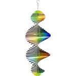 VP Home Rainbow Helix Kinetic Wind Spinner for Yard and Garden Wind Spinner Outdoor Metal Large Hanging Rainbow Decor 3D Garden Art Wind Sculpture Spinners Kinetic Art Garden Spinner