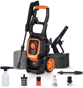 AGARO Alpha High Pressure Washer, Car Washer, Upright Design with Wheel, 1600W, 130 Bars, 7L/Min Flow Rate, 5 Meters Outlet Hose, Car, Bike and Home Cleaning Purpose, Red & Black