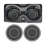 XINLIYA 2 Pack Car Coasters for Cup Holder, 2.75 Inch No-Slip Anti Dust Insert Coaster, Universal Auto Waterproof Coasters Silicon Insulation Cup Mats for Woman Man, Suit for Vehicle Interior（Gray）