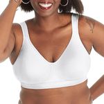 Playtex Women's 18 Hour Lift & Support Cool Comfort Cotton Stretch Wire Free Bra, White, 38C