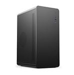 iONZ KZ-32V PC Gaming/Office Case - Mini Tower Micro ATX | Front I/O USB 3.0 with 80 mm Fan - Black