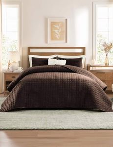 YnM Velvet Weighted Blanket, Ultra-Soft Heavy Bed Blankets, Heavy Weight Big Comforter, Oversized Bedspread & Home Decor Piece for All Season (Brown, 90"x104" 50lbs, King/Ca King)