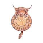 Nemesis Now B3507J7 Highland Tickin' Clock 25cm Red, MDF