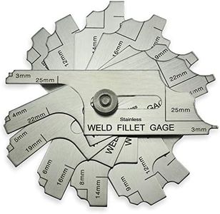 RIVERWELD 7 piece Fillet Weld Set Gage Rl Gauge Depth Gauges Welding Inspection Test Ulnar Marks Metric Checking Fillet Leg and Throat Size